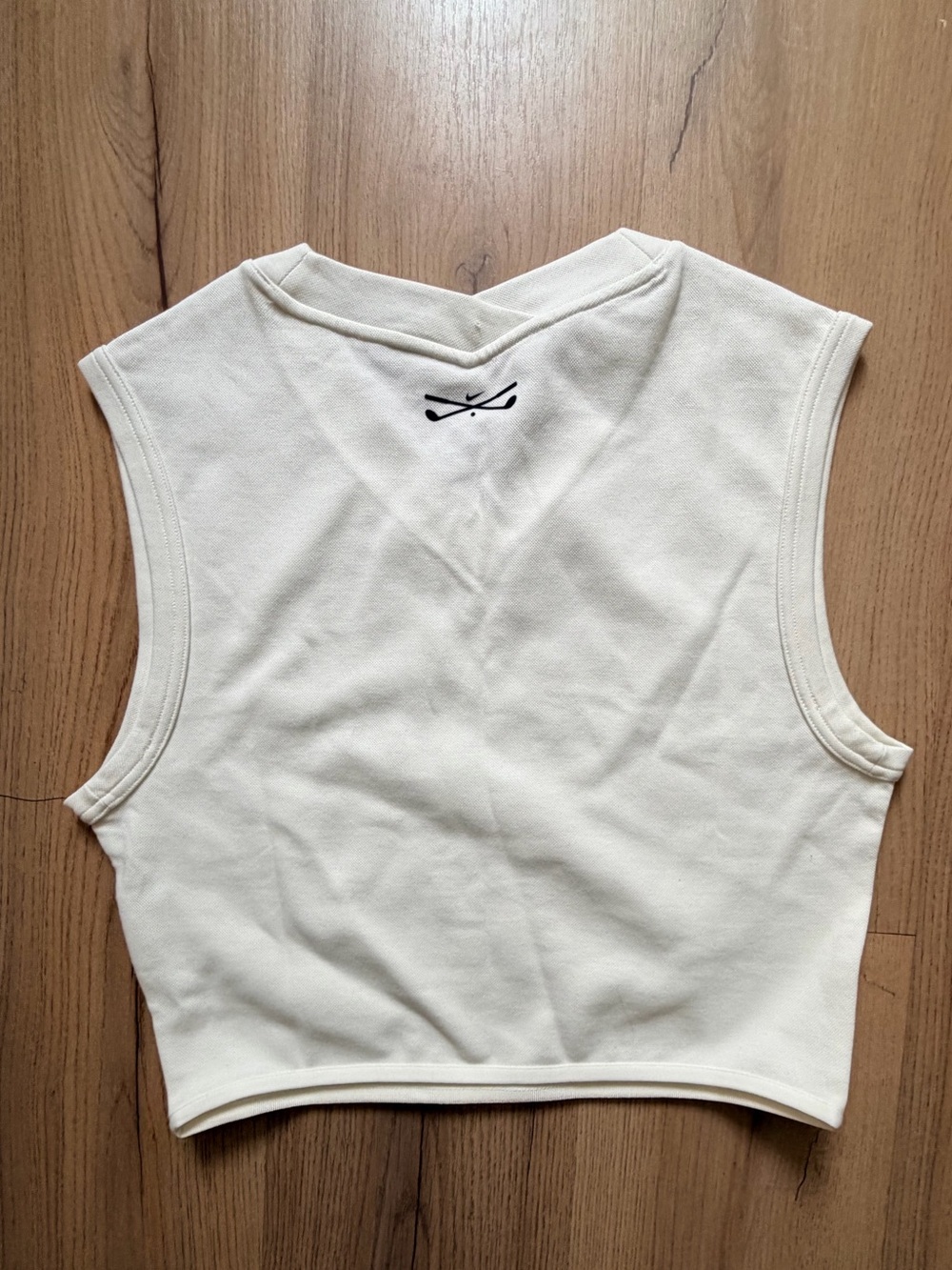 Nike Women's White V-Neck Golf Vest - Picture 3 of 5